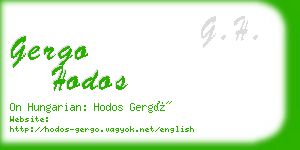 gergo hodos business card